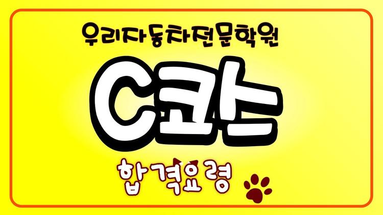 우리 자동차운전전문학원도로주행 C 코스 영상