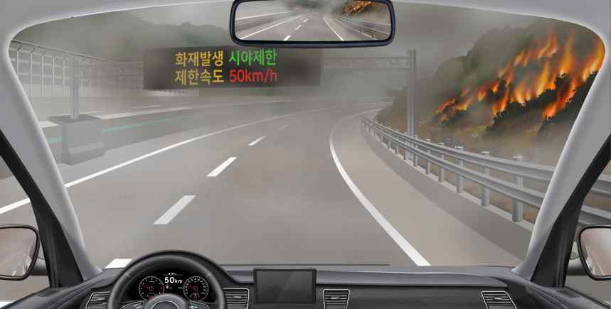 When passing through an area affected by a fire as in the situation described above, what are the two proper
ways to proceed?